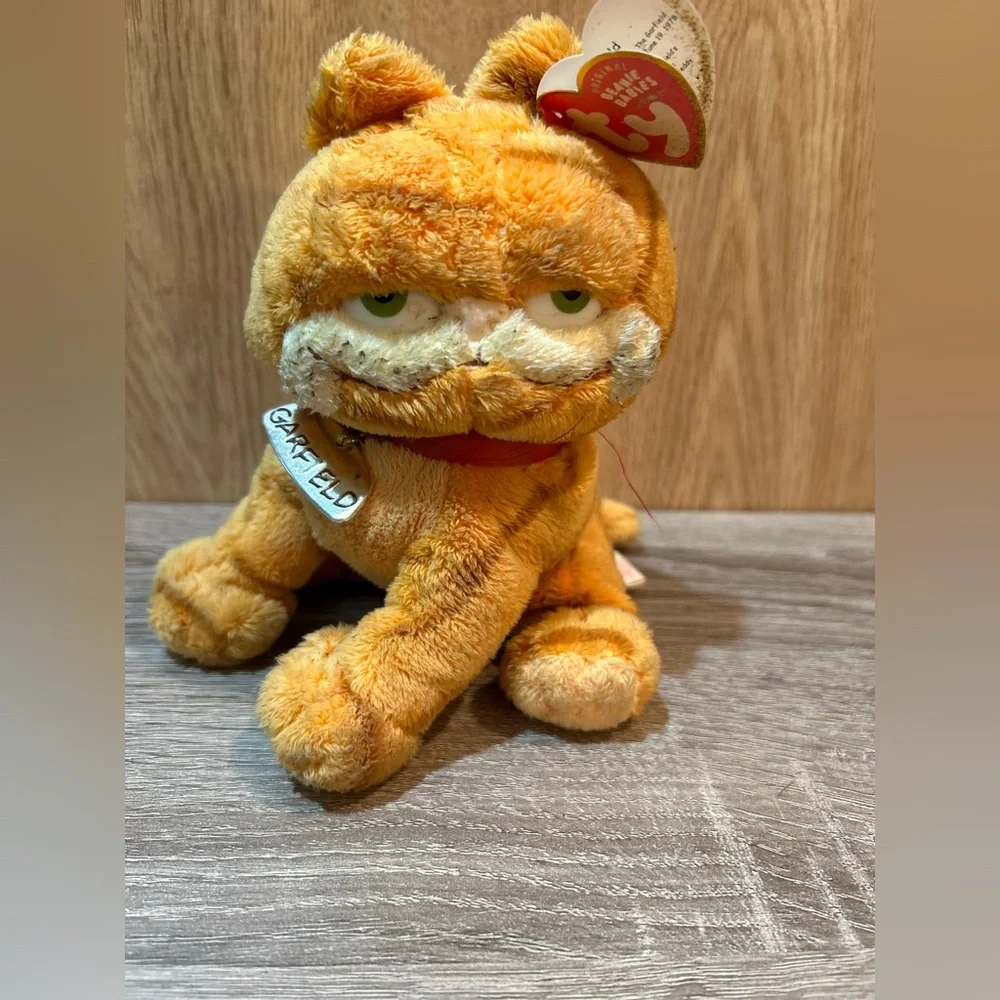 GARFIELD The Movie Cat TY BEANIE BABY PLUSH Toy W/ Heart Tag 2004 7